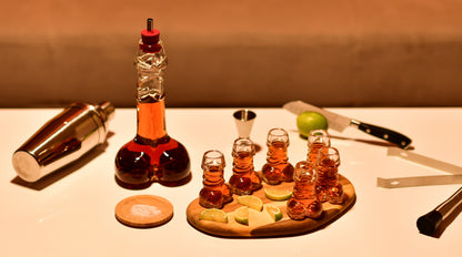 Decanter Set with 6 Shot Glasses Set, Decanter -17oz-, Glasses -1.35oz- for Whiskey, Liquor, Tequila, Cocktail