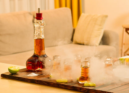 Decanter Set with 6 Shot Glasses Set, Decanter -17oz-, Glasses -1.35oz- for Whiskey, Liquor, Tequila, Cocktail