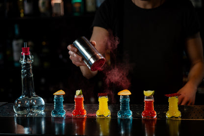 Decanter Set with 6 Shot Glasses Set, Decanter -17oz-, Glasses -1.35oz- for Whiskey, Liquor, Tequila, Cocktail