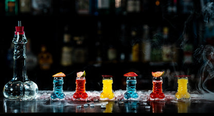 Decanter Set with 6 Shot Glasses Set, Decanter -17oz-, Glasses -1.35oz- for Whiskey, Liquor, Tequila, Cocktail