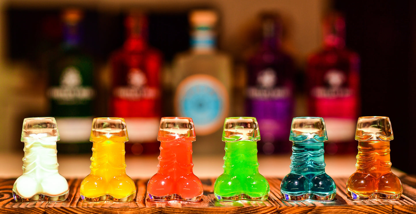 Shot Glasses Set of 6 for Tequila, Whiskey, Liquor, Cocktail, Vodka, Shot Glass, Bachelorette Party, Funny Gifts, 1.35oz