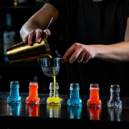 Shot Glasses Set of 6 for Tequila, Whiskey, Liquor, Cocktail, Vodka, Shot Glass, Bachelorette Party, Funny Gifts, 1.35oz